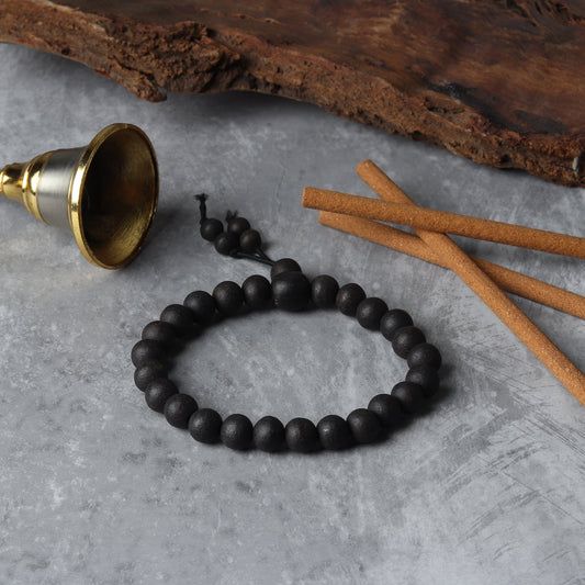 Karungali Malai Bracelet - Original Ebony Wood Beads (Govt. Certified)