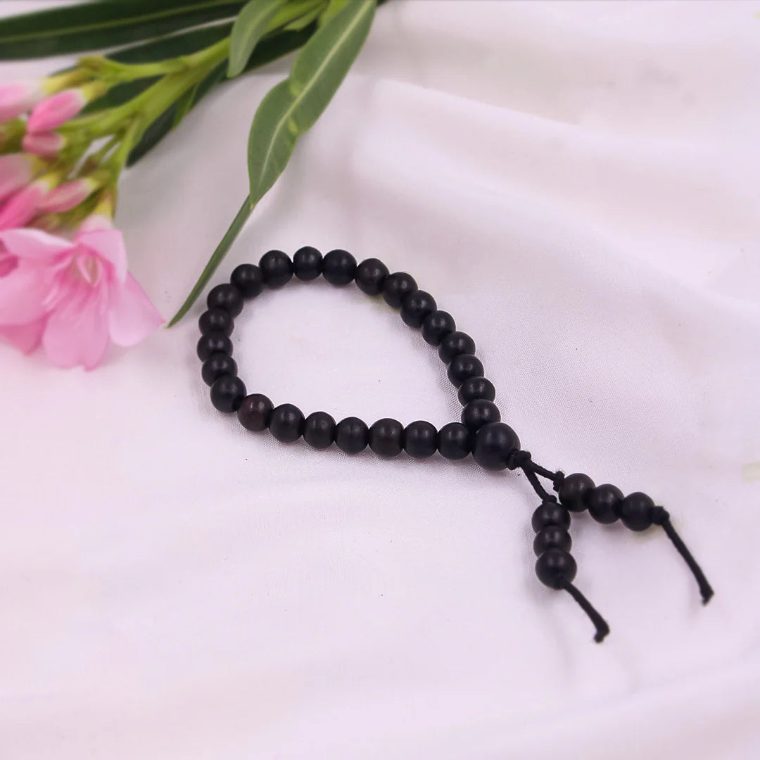 Karungali Malai Bracelet - Original Ebony Wood Beads (Govt. Certified)